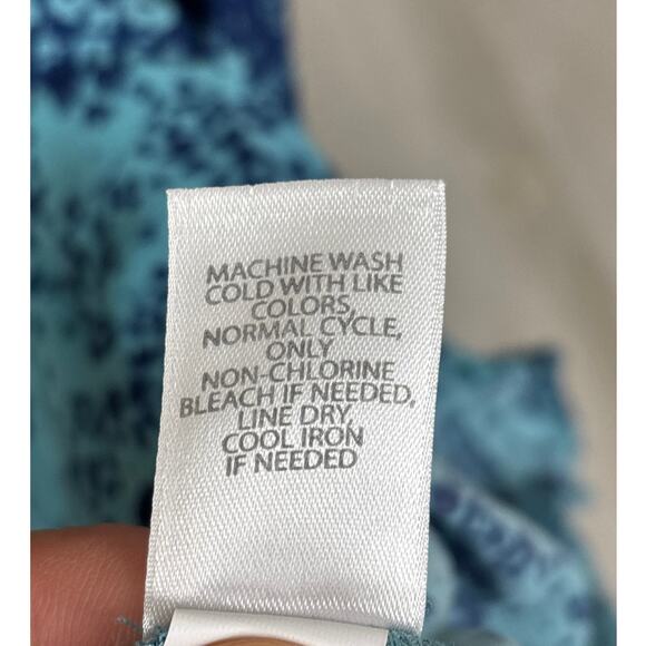 J.Jill Women’s L Blue Floral Sleeveless Maxi Dress Weaver Collection Pull Over - Picture 6 of 6